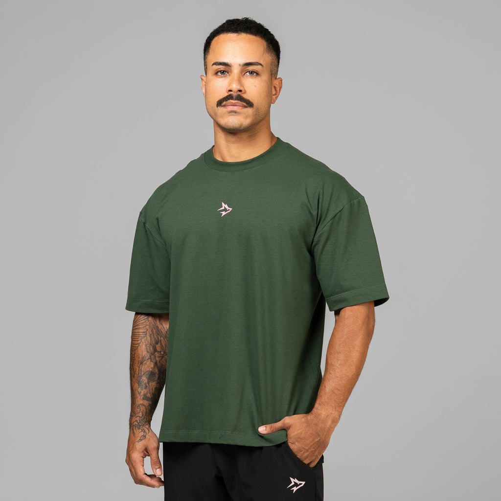 Camiseta Oversized Wolf Gainz Verde Musgo