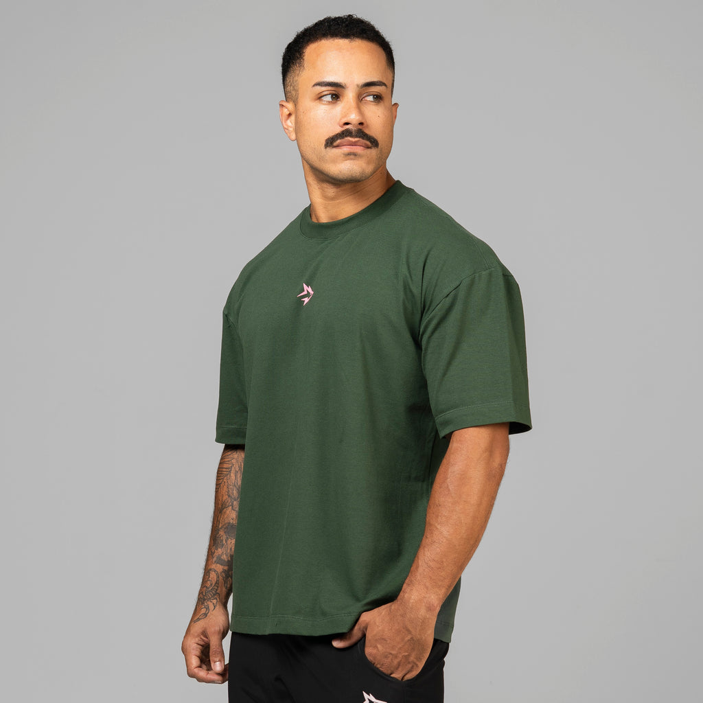 Camiseta Oversized Wolf Gainz Verde Musgo