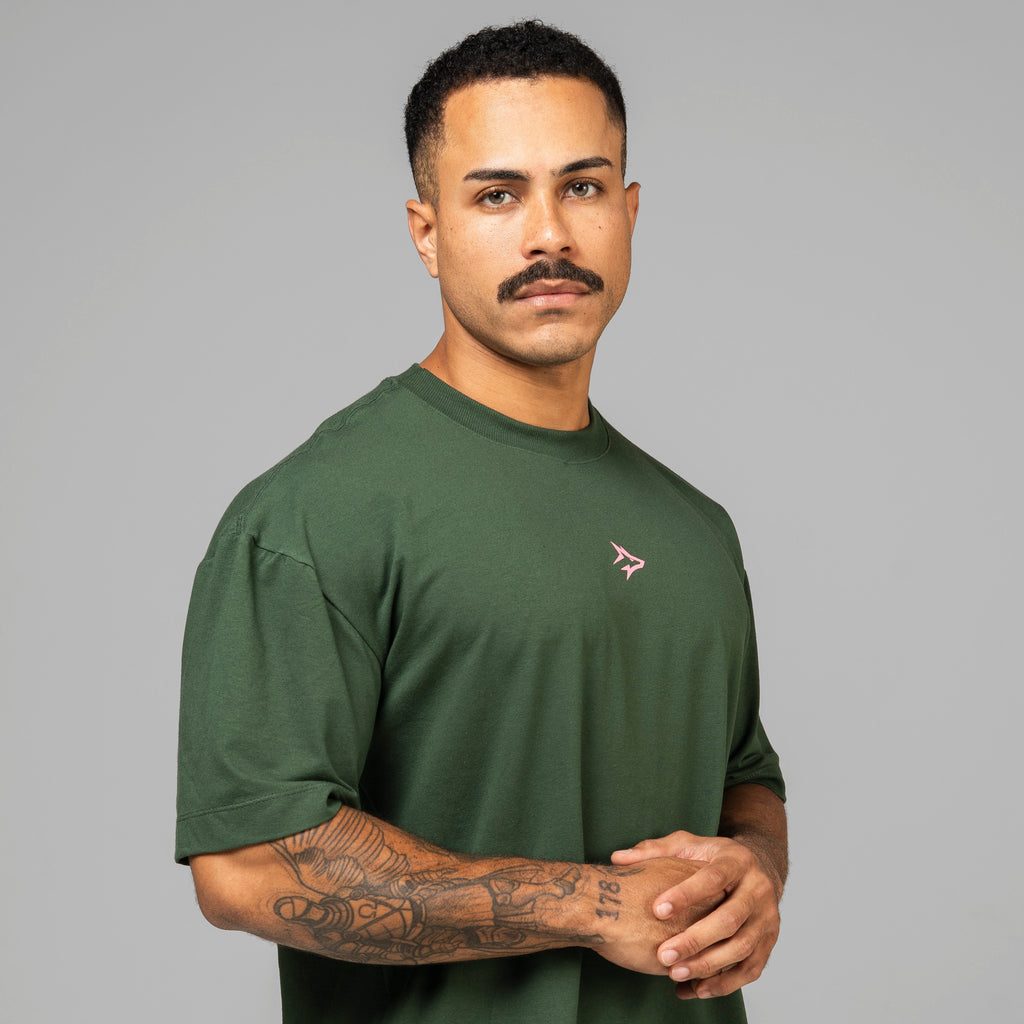 Camiseta Oversized Wolf Gainz Verde Musgo