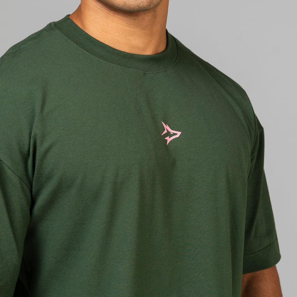 Camiseta Oversized Wolf Gainz Verde Musgo