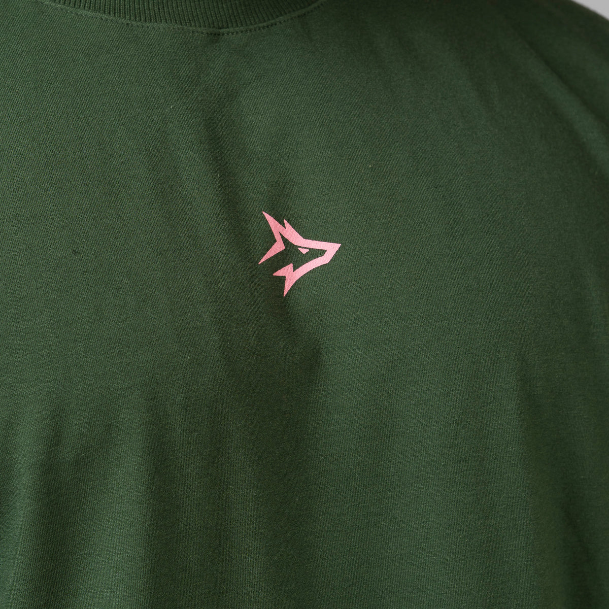 Camiseta Oversized Wolf Gainz Verde Musgo