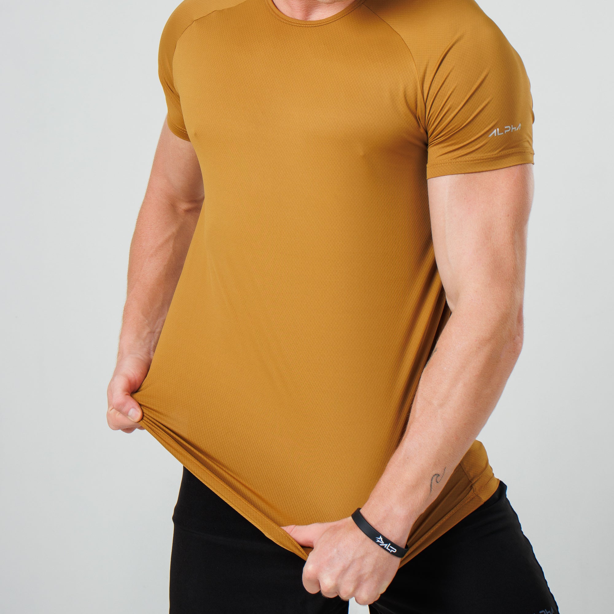 Camiseta Poliamida Arm Fluid Âmbar