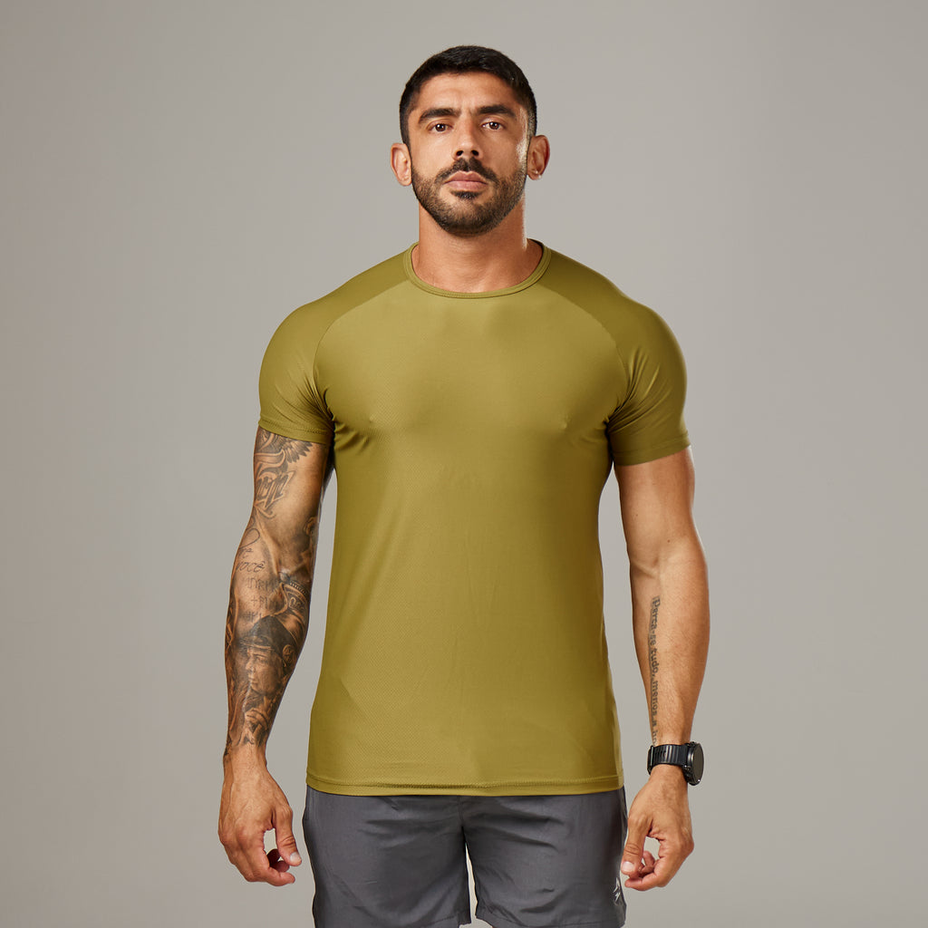 Camiseta Poliamida Arm Fluid Verde Pinho