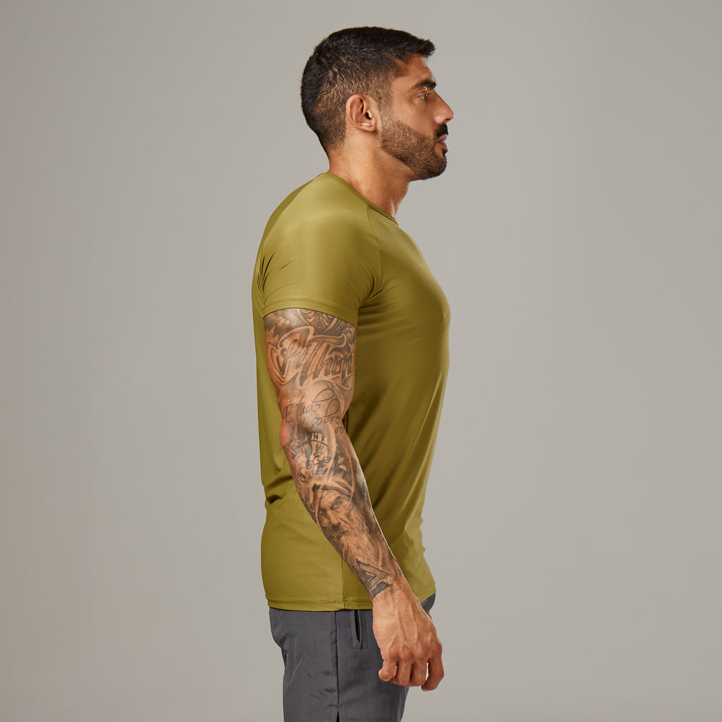 Camiseta Poliamida Arm Fluid Verde Pinho