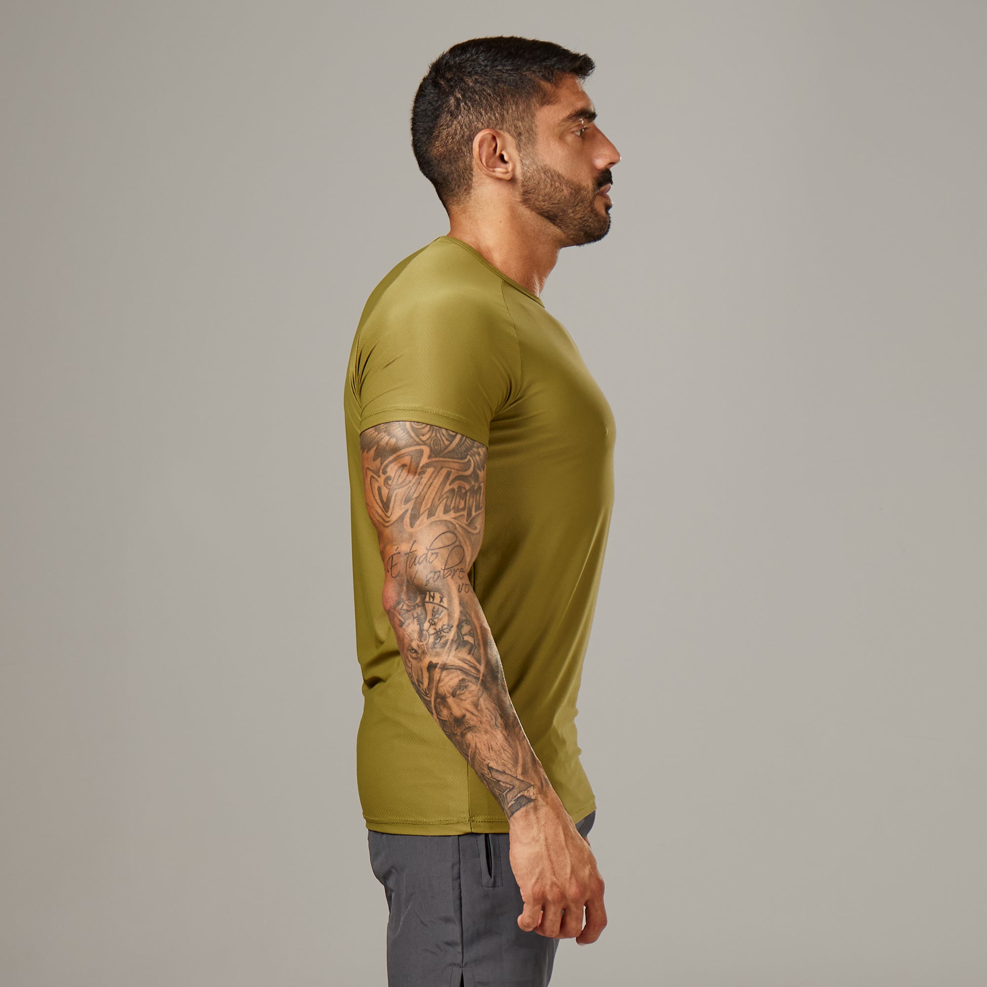 Camiseta Poliamida Arm Fluid Verde Pinho