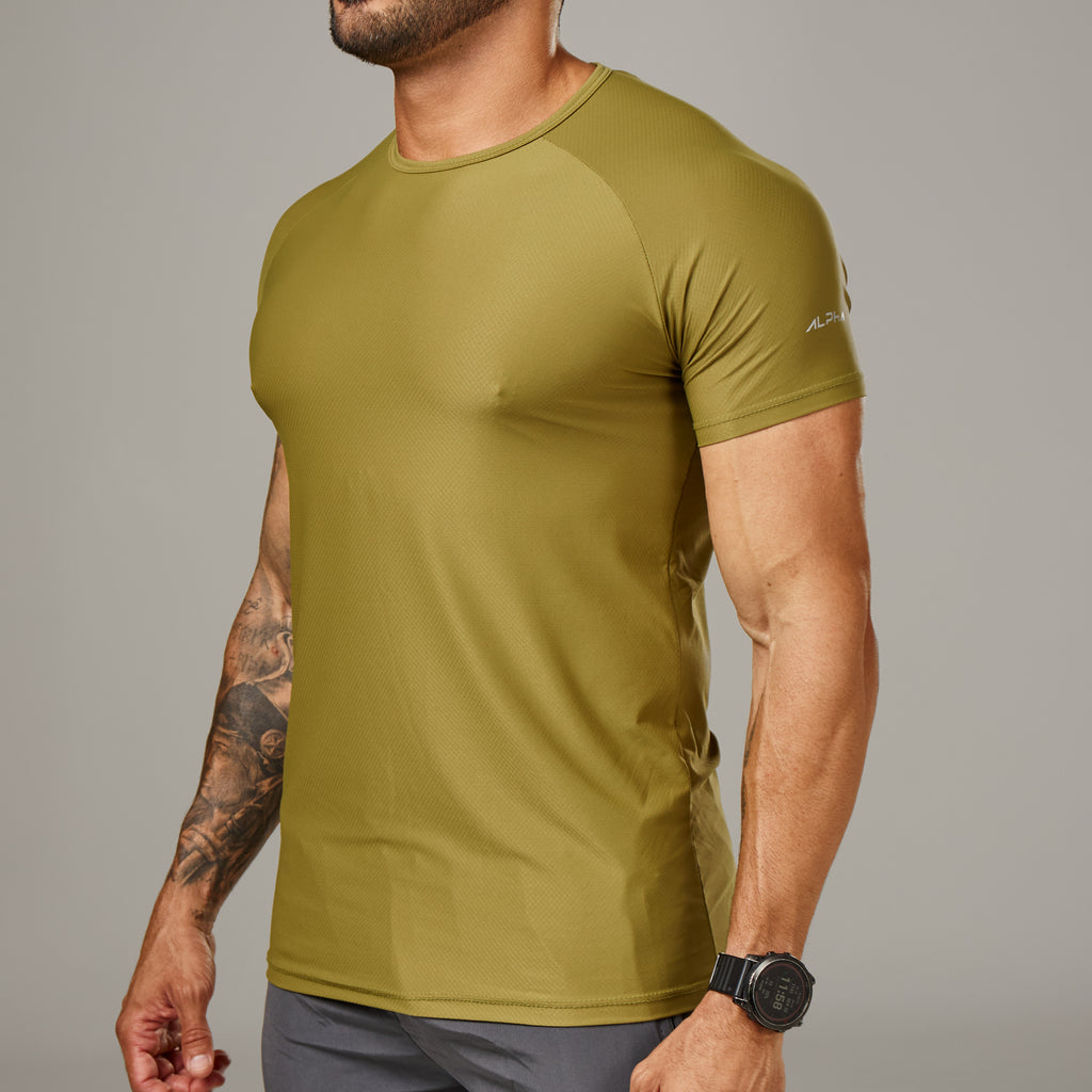 Camiseta Poliamida Arm Fluid Verde Pinho