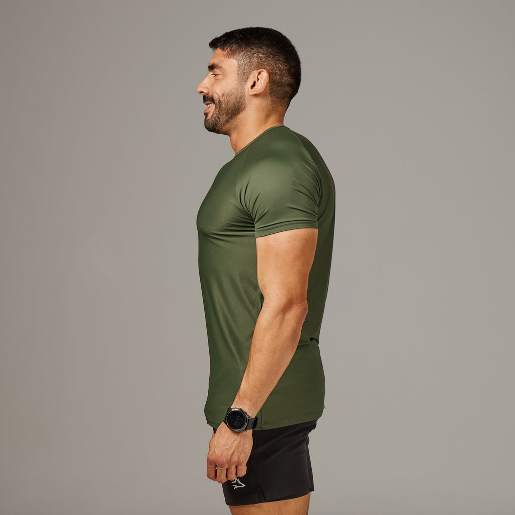 Camiseta Poliamida Core Lupus Verde Musgo
