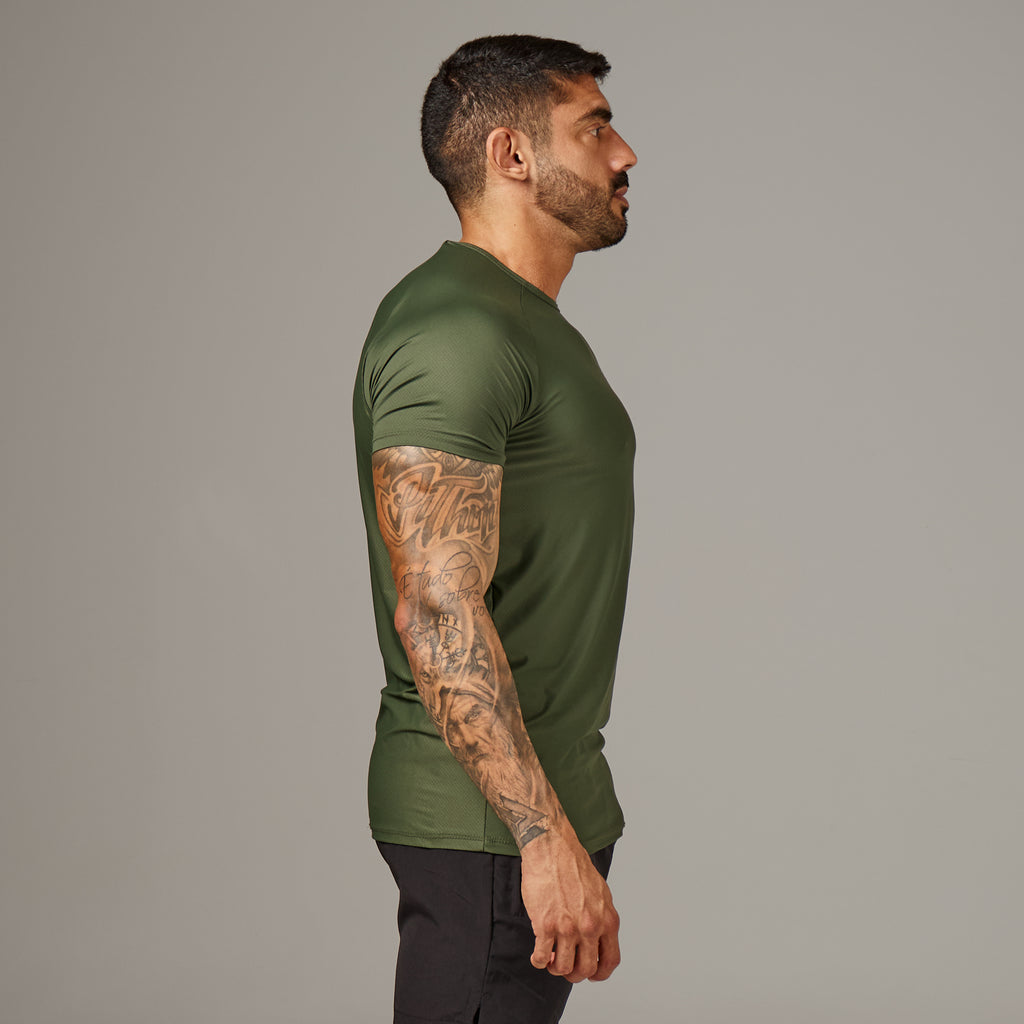 Camiseta Poliamida Core Lupus Verde Musgo