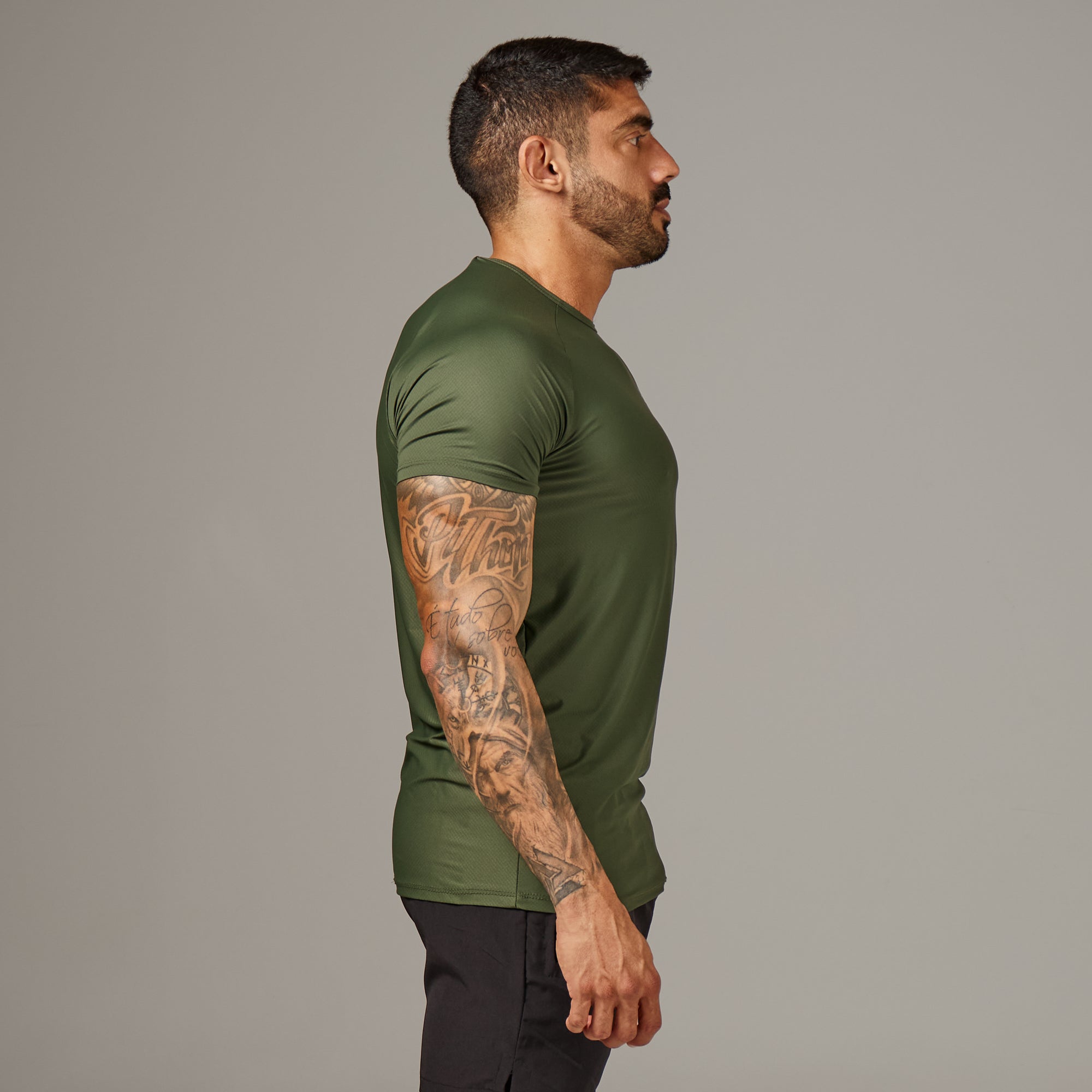 Camiseta Poliamida Core Lupus Verde Musgo