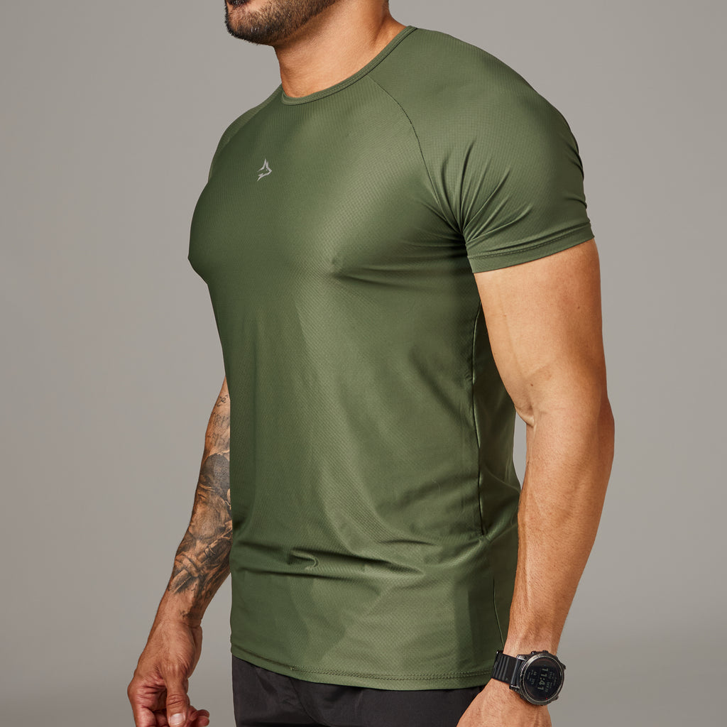 Camiseta Poliamida Core Lupus Verde Musgo