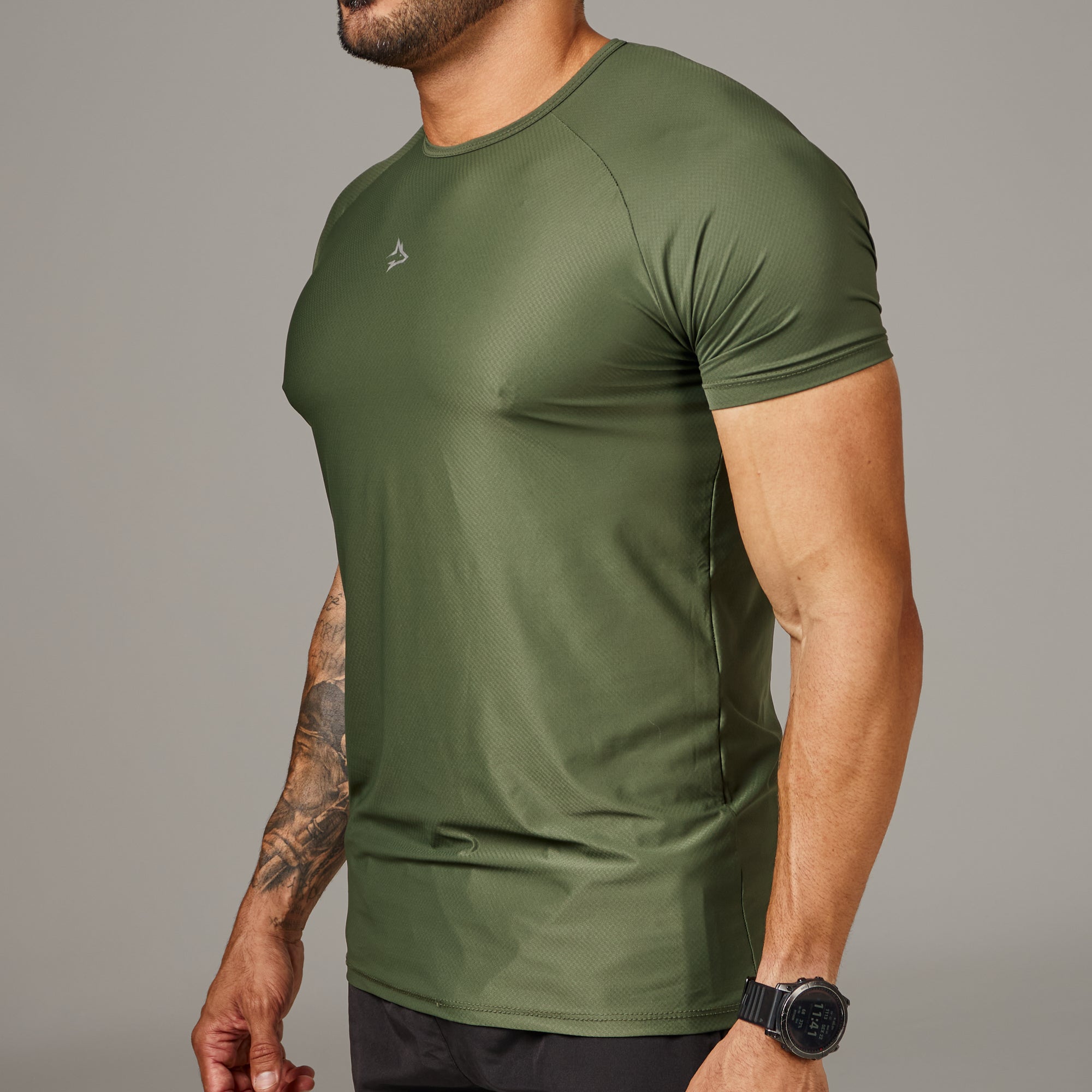 Camiseta Poliamida Core Lupus Verde Musgo