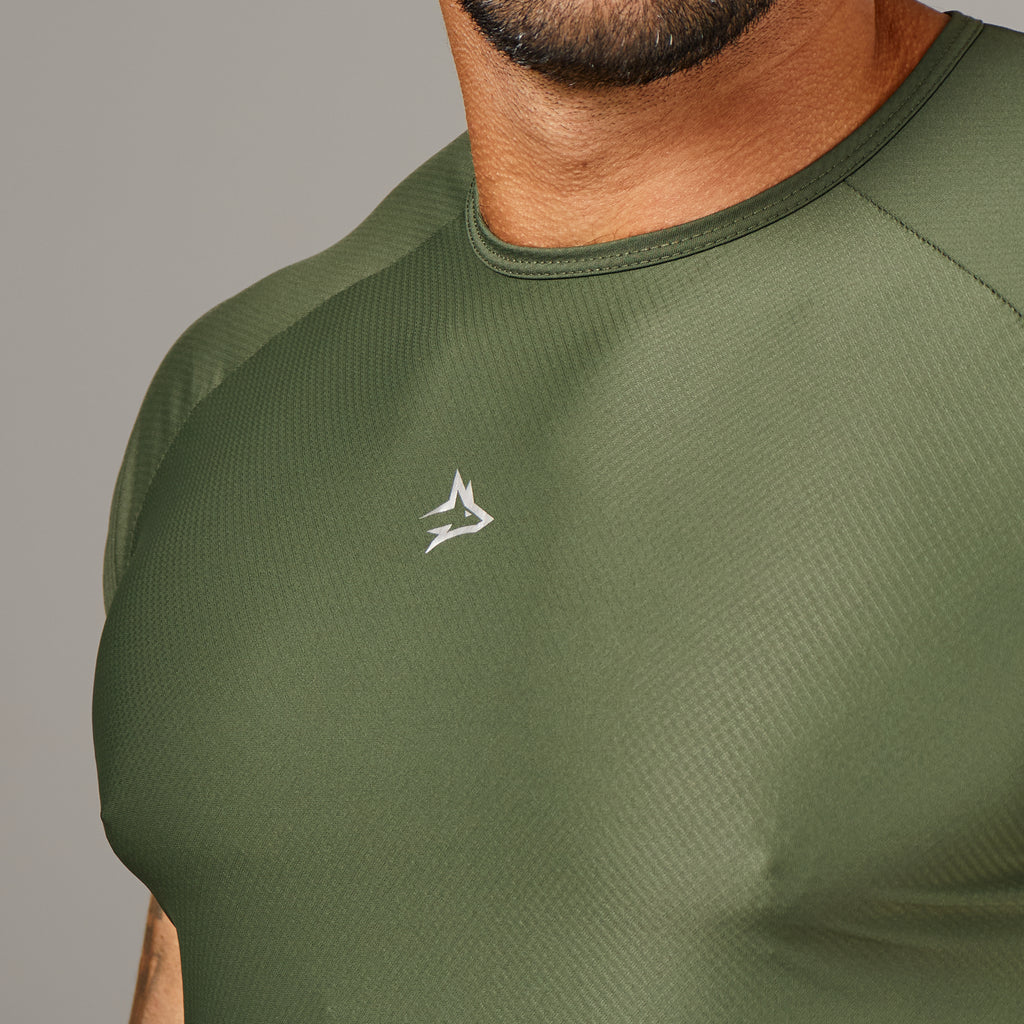 Camiseta Poliamida Core Lupus Verde Musgo