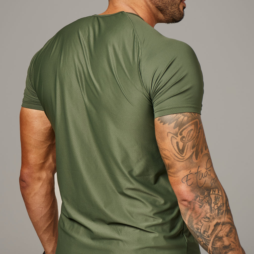 Camiseta Poliamida Core Lupus Verde Musgo
