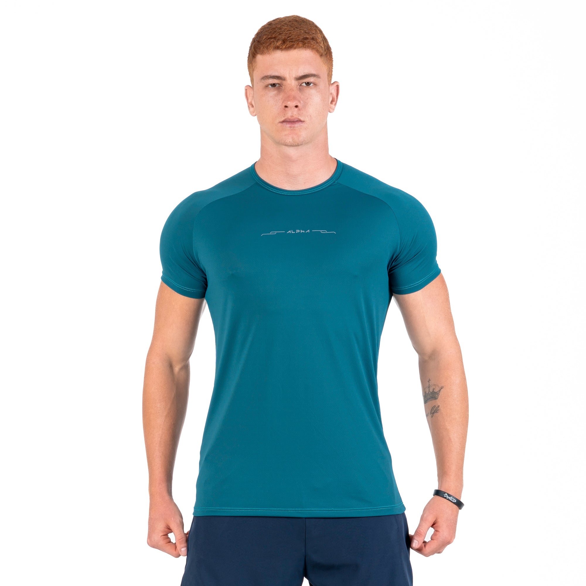 Camiseta Poliamida Fluid Pulse Verde Profundo