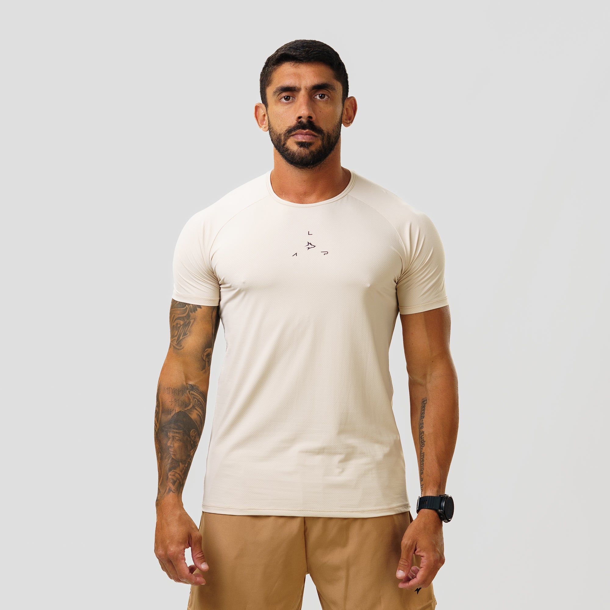 Camiseta Poliamida Lupus Flow Bege Monk