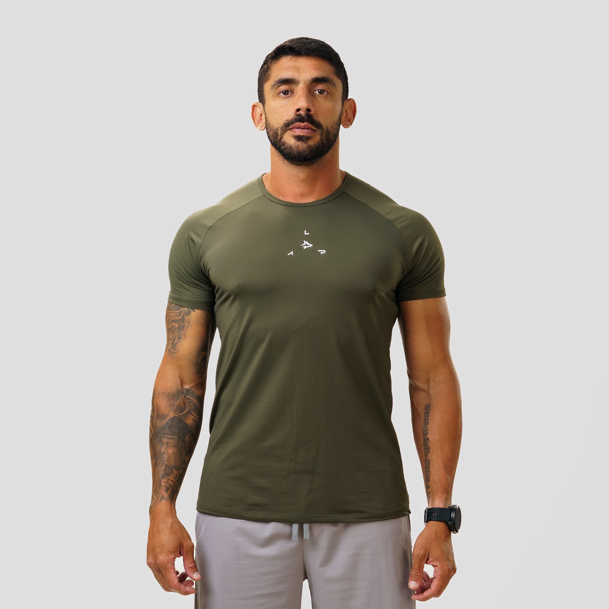 Camiseta Poliamida Lupus Flow Verde Militar