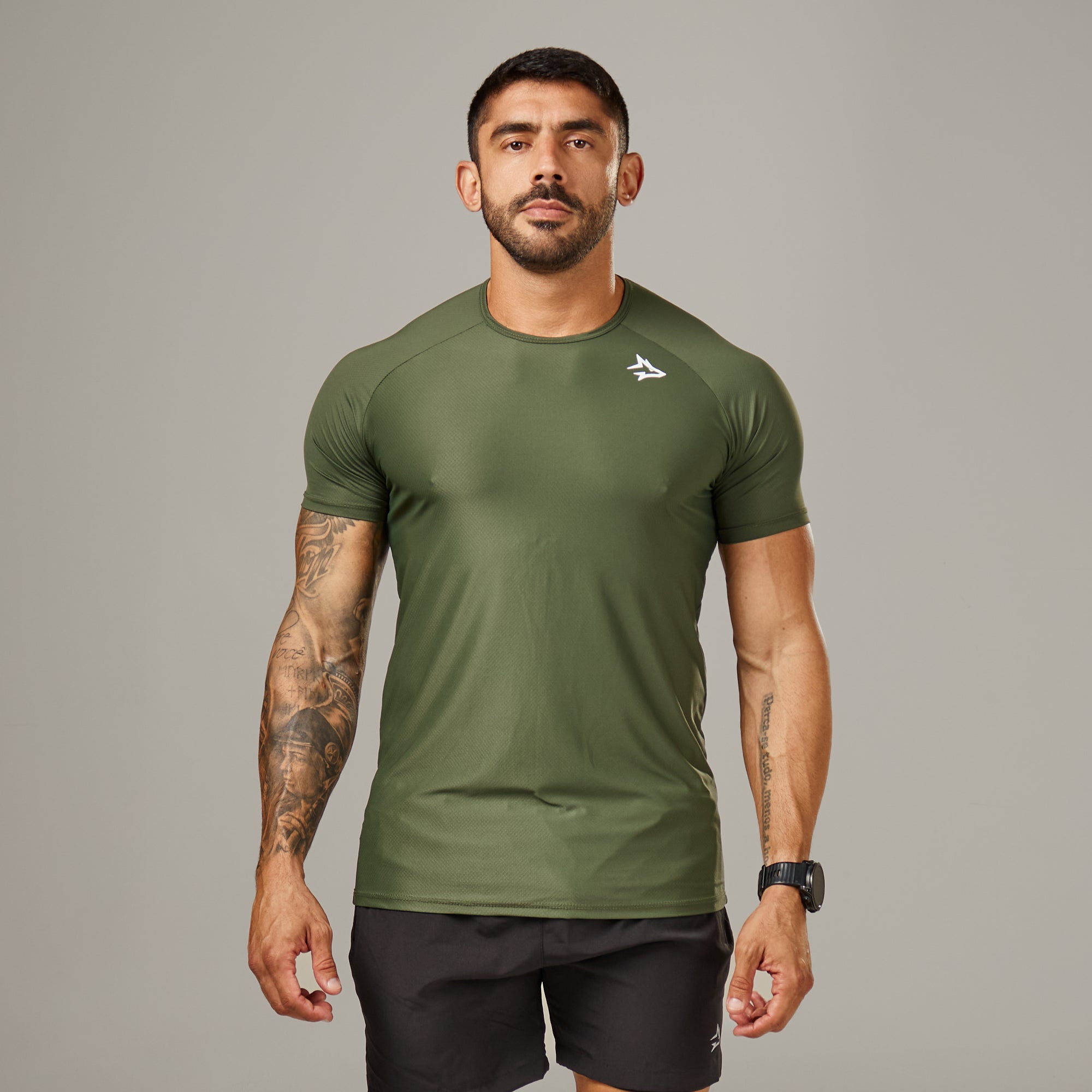 Camiseta Poliamida New Lupus Verde Musgo