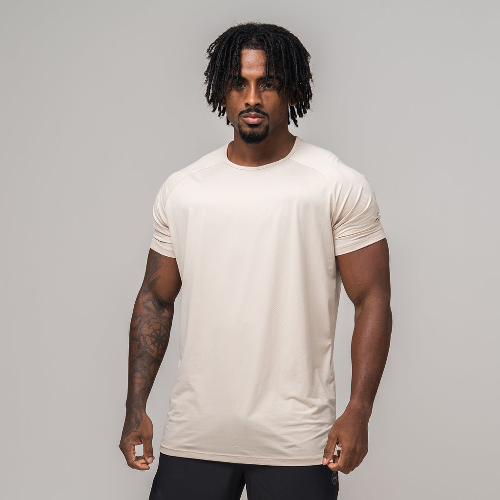 Camiseta Poliamida Side Fluid Bege Monk