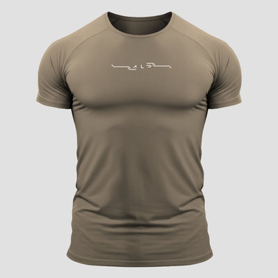 Camiseta Poliamida Tenacity Pulse Marrom Café