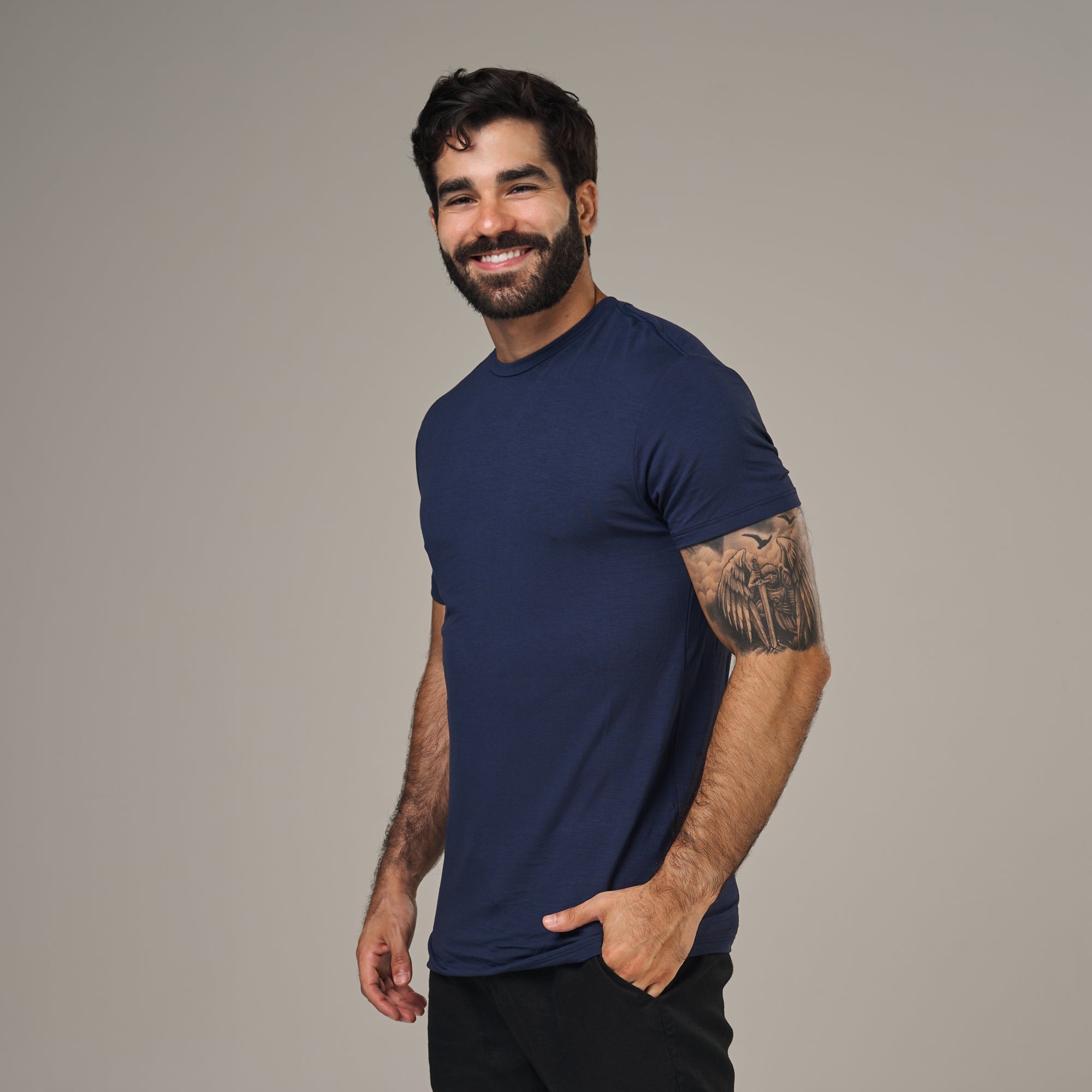 Camiseta Tech Lupus Back Azul Marinho