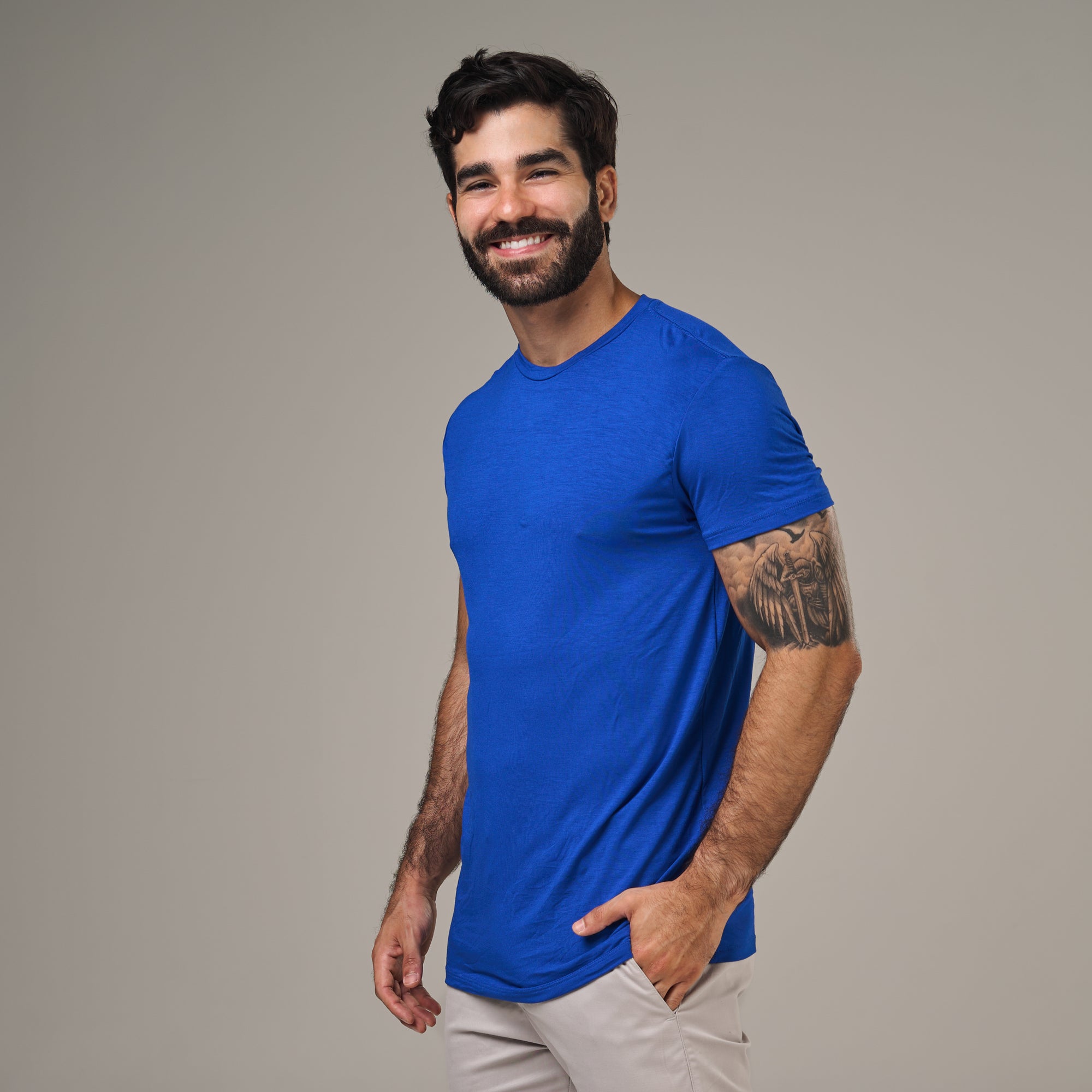 Camiseta Tech Lupus Back Azul Royal
