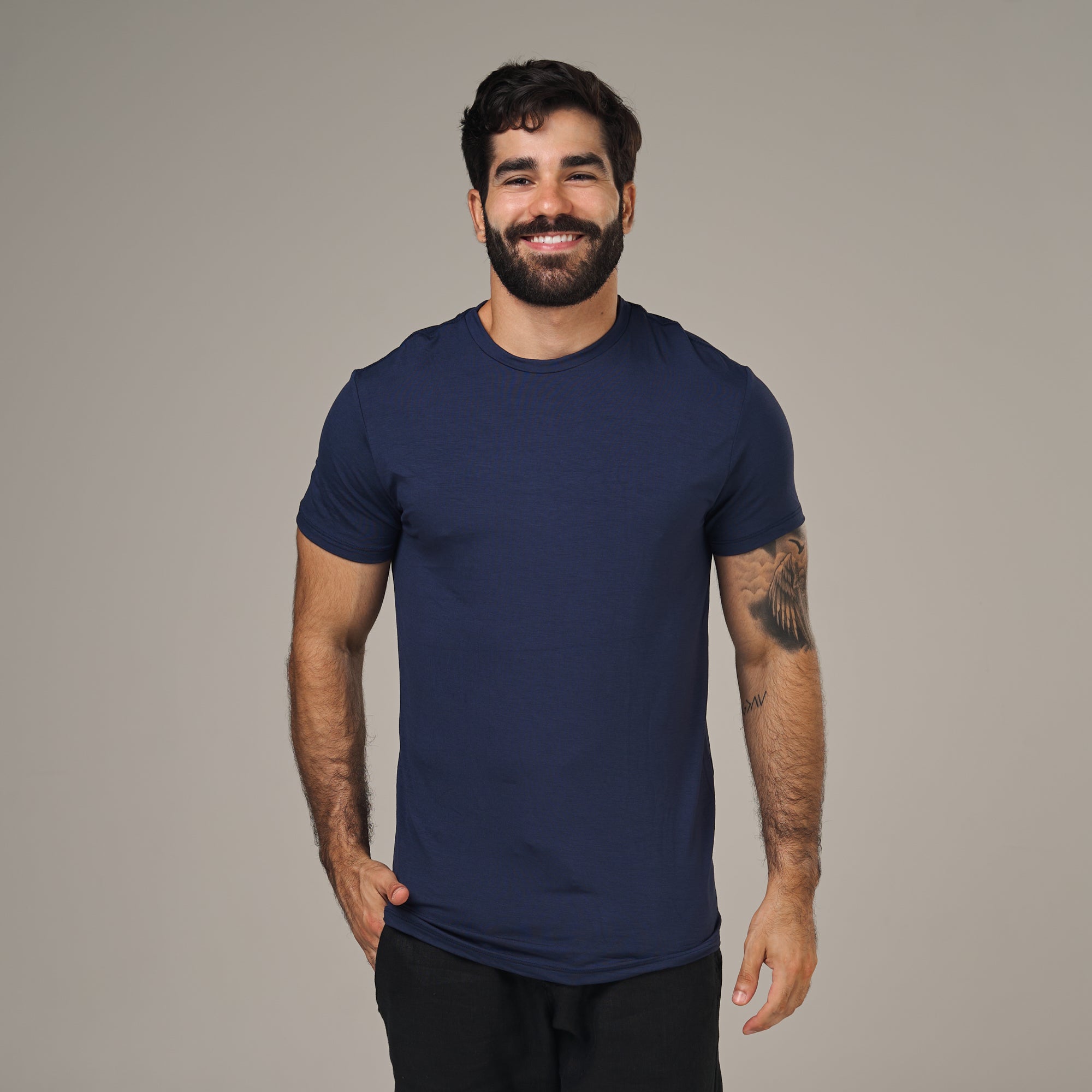 Camiseta Tech New Horizon Back Azul Marinho