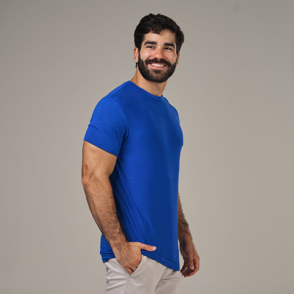 Camiseta Tech New Horizon Back Azul Royal