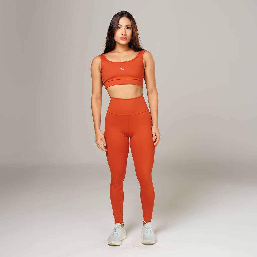 Conjunto Basic Feminino Top e Calça - Lupus Marrom Canela