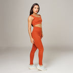 Conjunto Basic Feminino Top e Calça - Lupus Marrom Canela