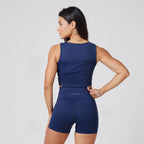 Conjunto Basic Feminino Top e Short - Sport Lupus Azul Brasil
