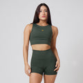Conjunto Basic Feminino Top e Short - Sport Lupus Verde Bandeira
