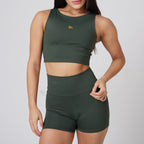 Conjunto Basic Feminino Top e Short - Sport Lupus Verde Bandeira