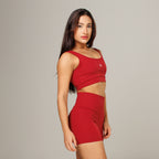 Conjunto Basic Feminino Top e Short - Lupus Vinho