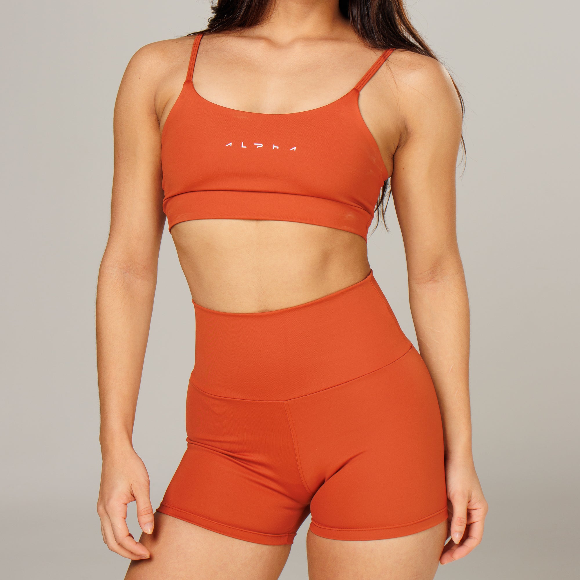 Conjunto Basic Feminino Top e Short - New Horizon Marrom Canela