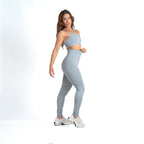 Conjunto Basic Feminino Top e Calça - New Horizon Cinza