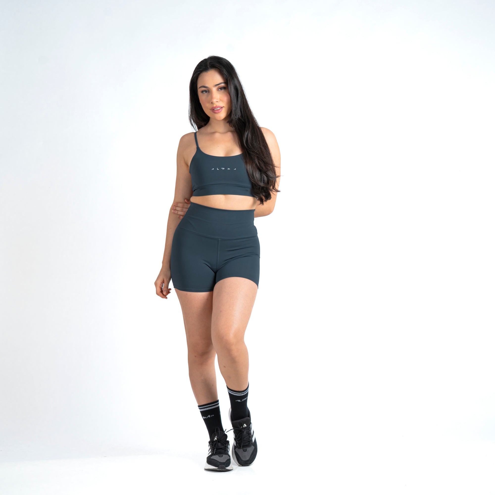 Conjunto Basic Feminino Top e Short - New Horizon Chumbo