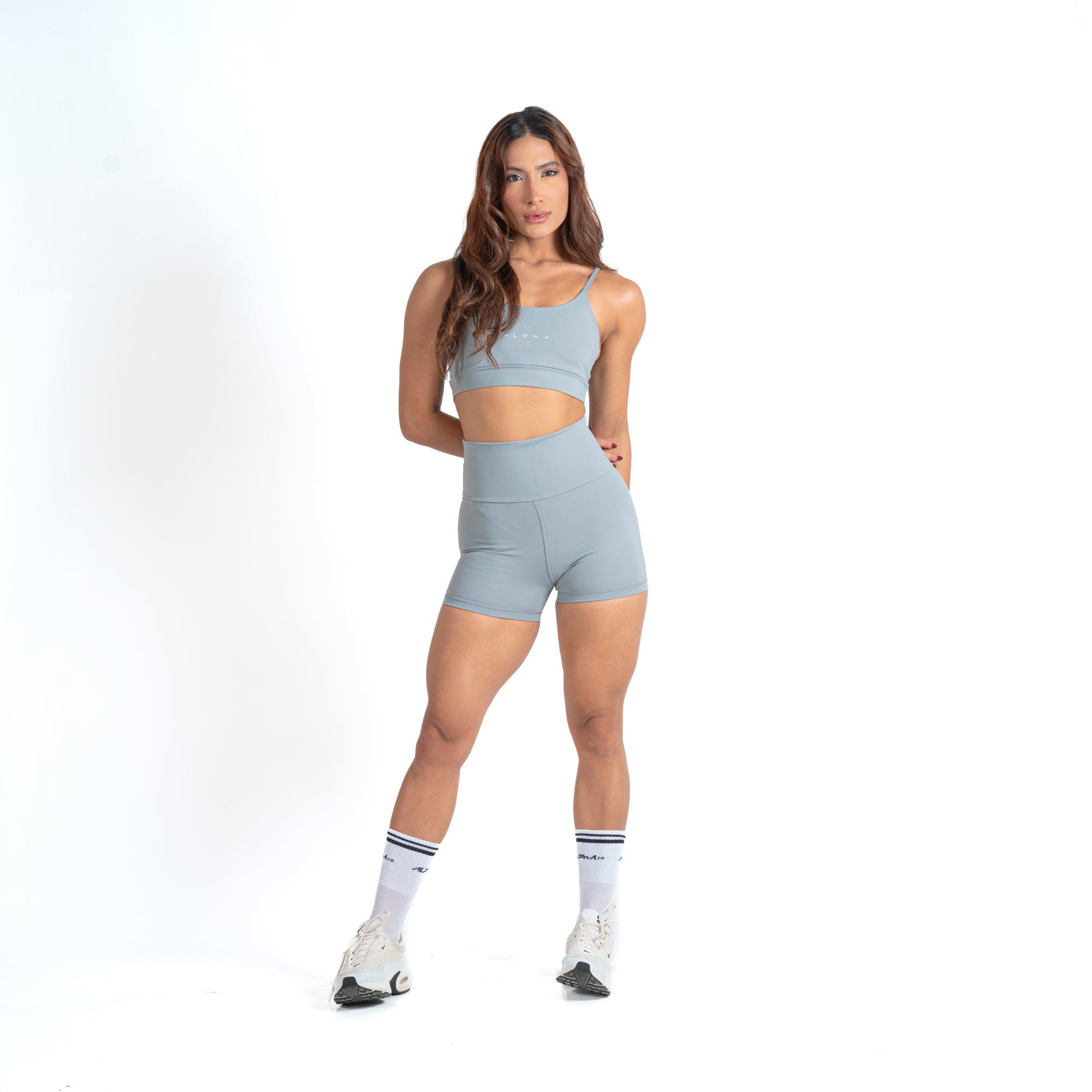 Conjunto Basic Feminino Top e Short - New Horizon Cinza
