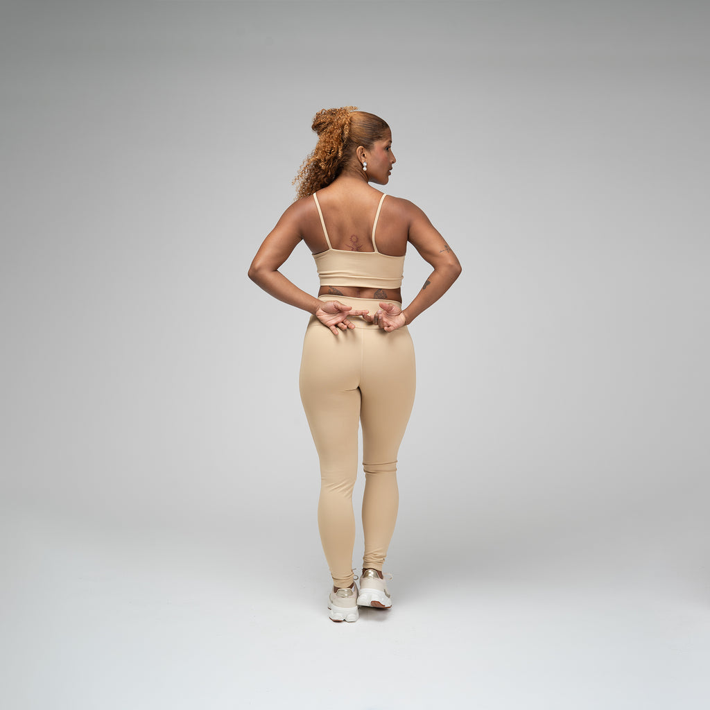 Conjunto Basic Feminino Top e Calça - New Horizon Areia