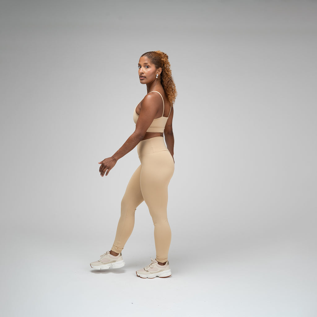 Conjunto Basic Feminino Top e Calça - New Horizon Areia