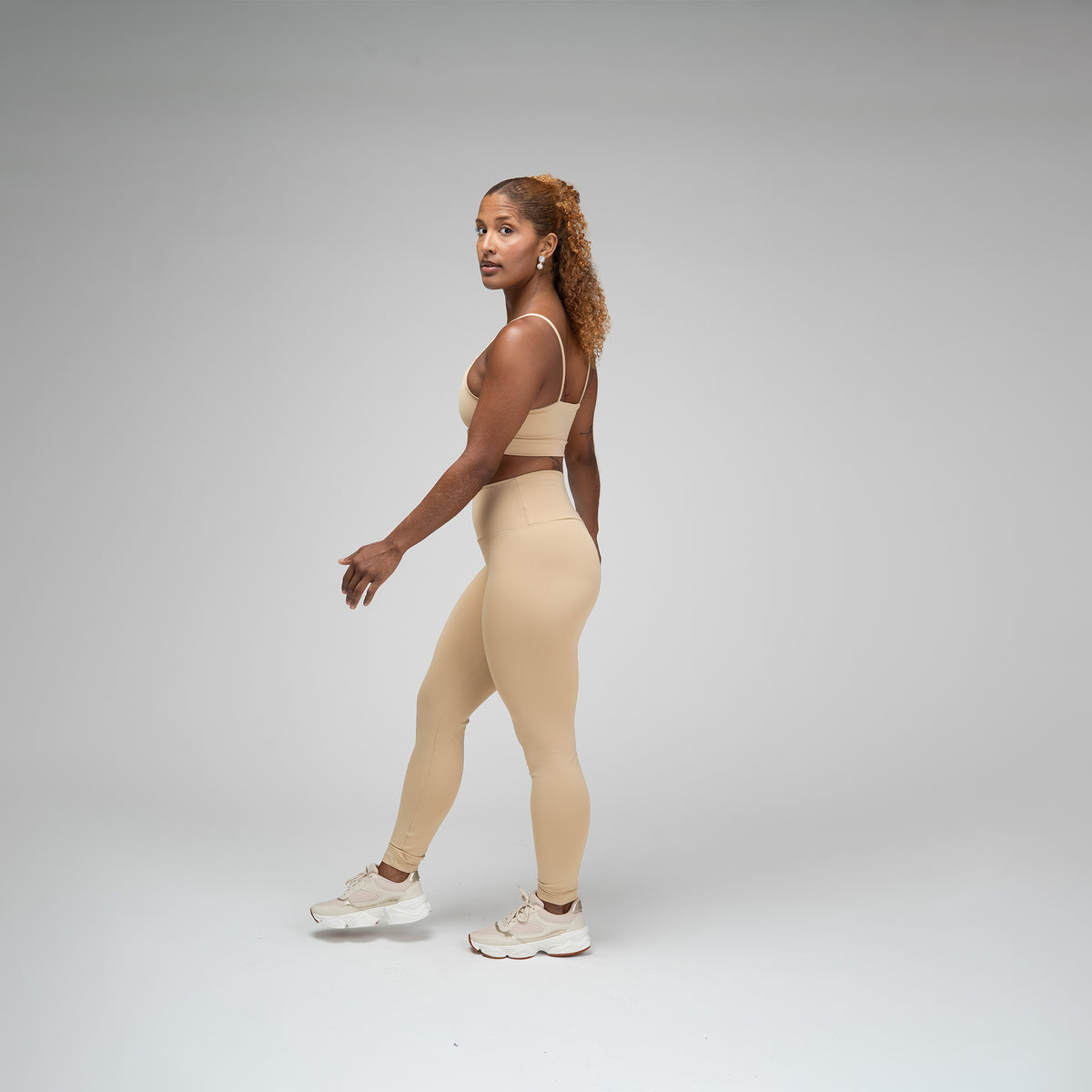 Conjunto Basic Feminino Top e Calça - New Horizon Areia