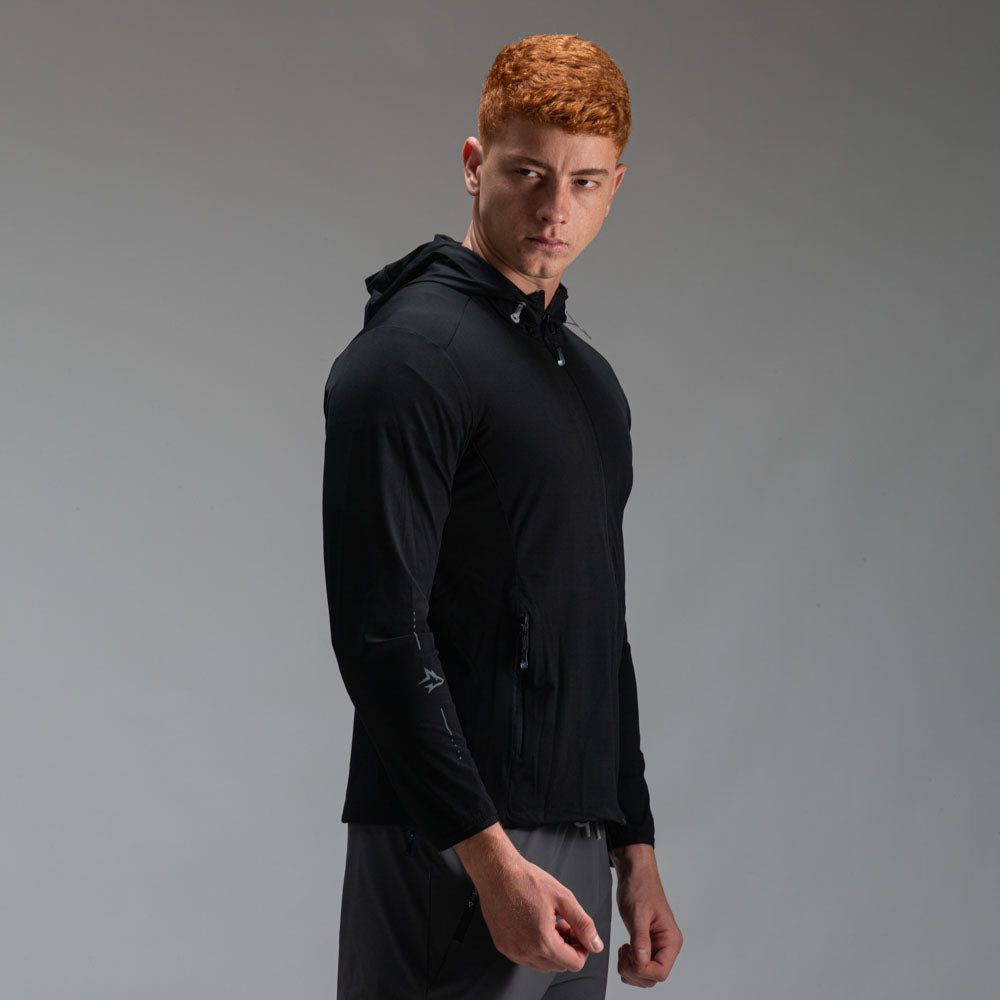 Corta Vento Com Capuz Lupus Core Preto