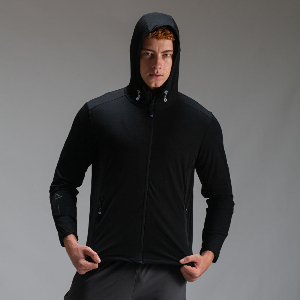 Corta Vento Com Capuz Lupus Core Preto