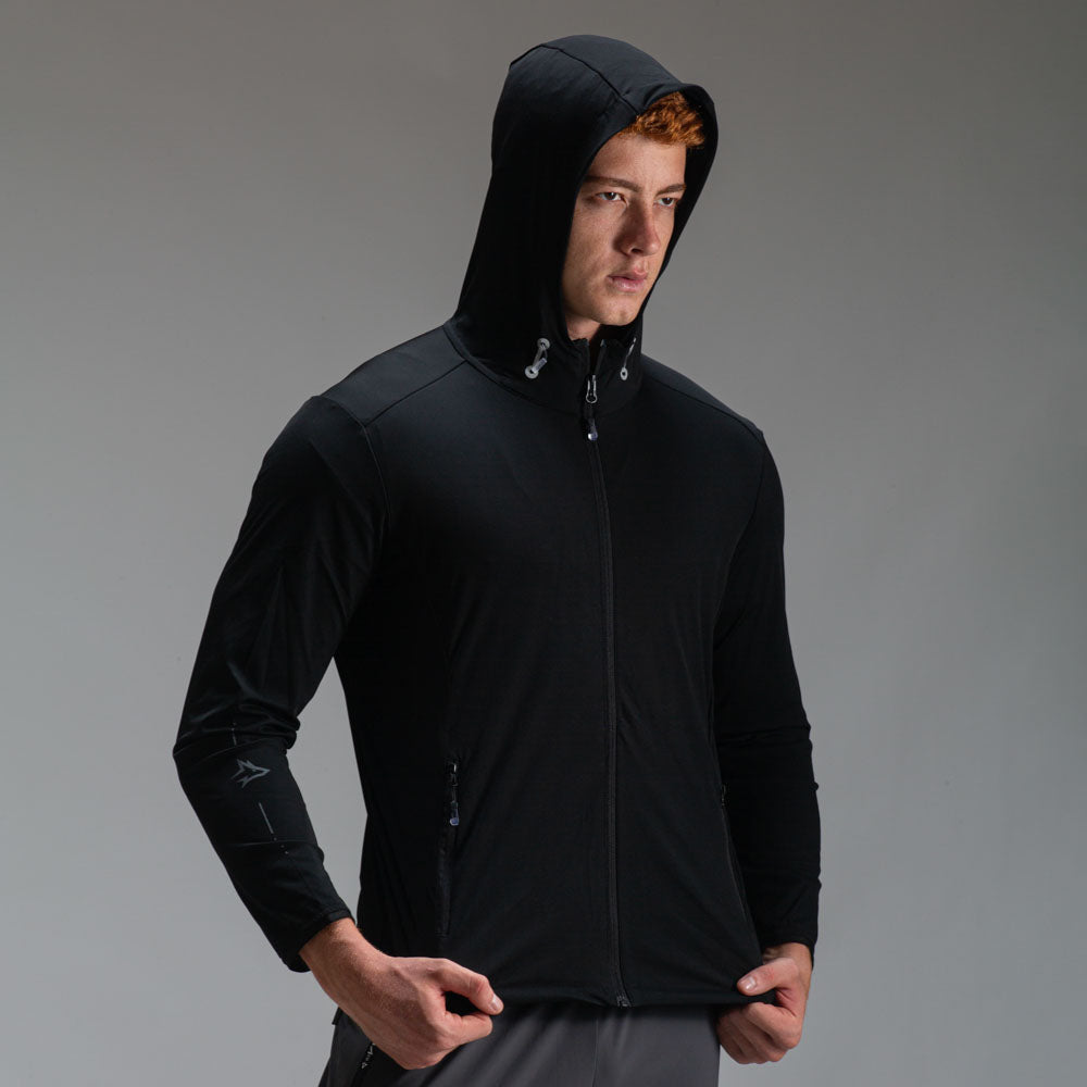 Corta Vento Com Capuz Lupus Core Preto