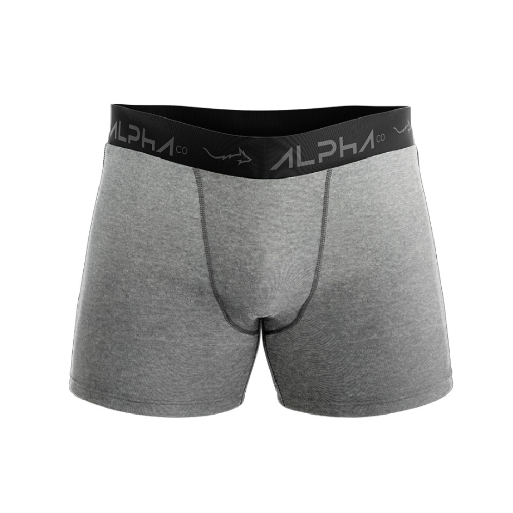 Cueca Boxer Alpha Co Mescla Cinza