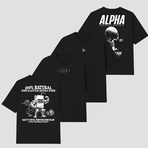 Kit 4 Camisetas Oversized All Black
