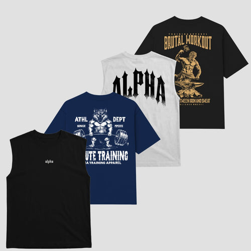 Kit 4 Peças Essenciais: Camisetas e Regatas Oversized