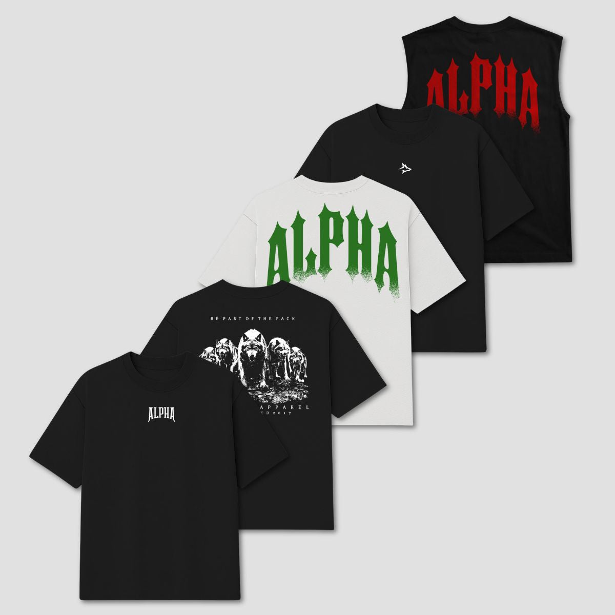 Kit 5 Peças Oversized Masculino: Camisetas e Regata Streetwear