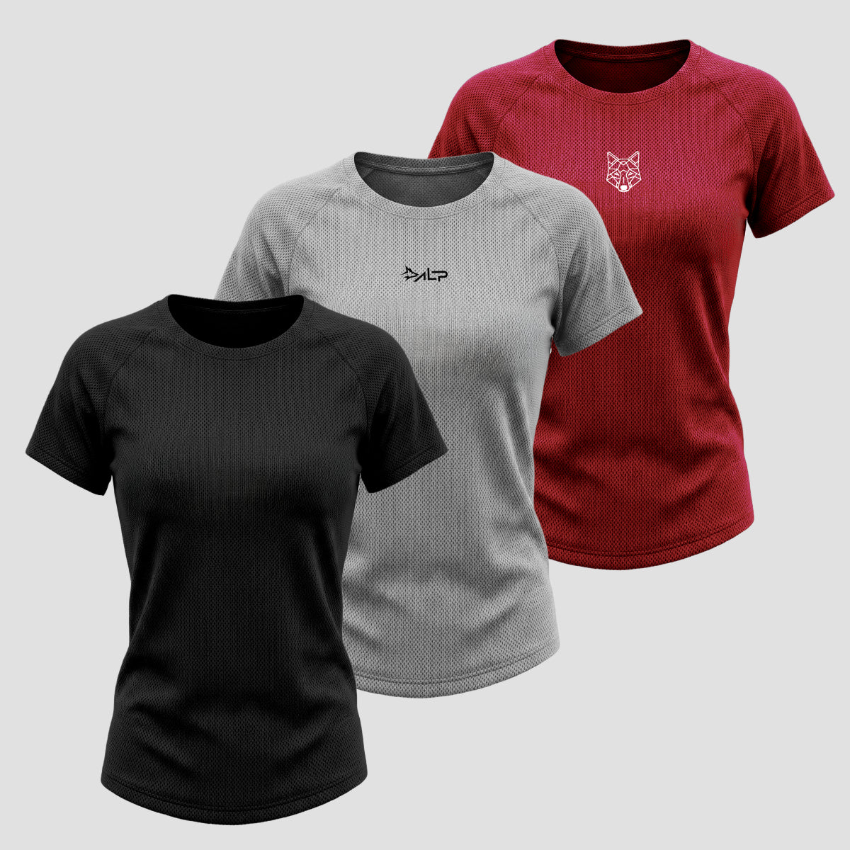 Kit 3 Camisetas Fitness Feminina: Secagem Rápida e Anti Suor