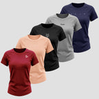 Kit 5 Camisetas Dry Fit Feminina: Anti Suor e Secagem Rápida