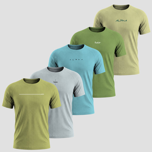 Kit 5 Camisetas Dry Fit Atitude Alpha